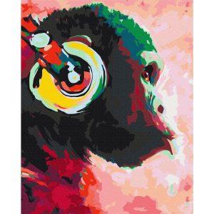 Peinture par numéros - Monkey In Headphones