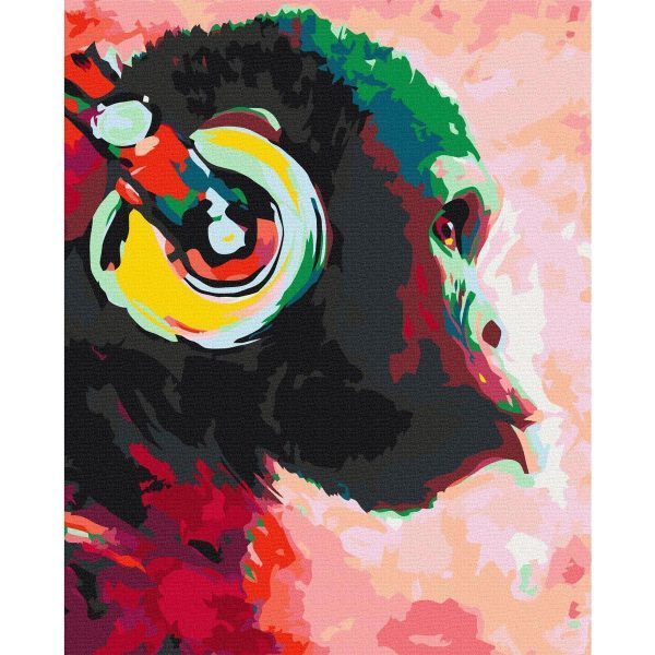 Peinture par numéros - Monkey In Headphones