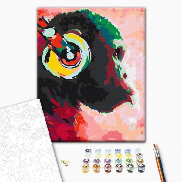 Peinture par numéros - Monkey In Headphones
