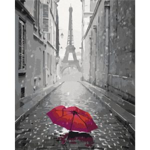 Peinture par numéros - Paris (Red Umbrella)