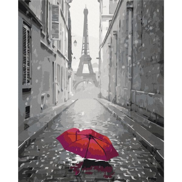 Peinture par numéros - Paris (Red Umbrella)