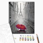 Peinture par numéros - Paris (Red Umbrella)