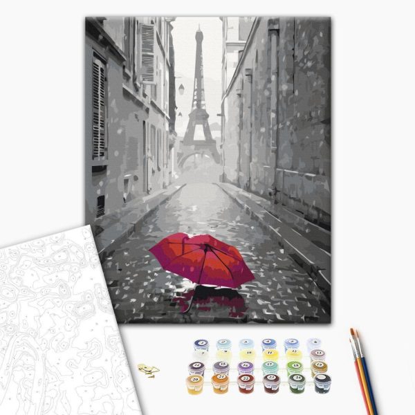 Peinture par numéros - Paris (Red Umbrella)