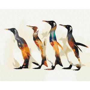 Peinture par numéros - Penguin Family
