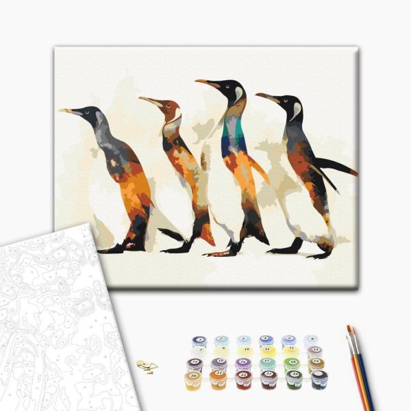 Peinture par numéros - Penguin Family