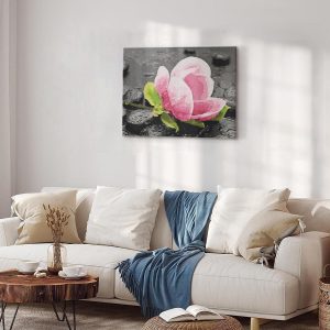 Peinture par numéros - Pink Flower and Stones