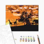 Peinture par numéros - Savannah (Giraffes & Elephants)