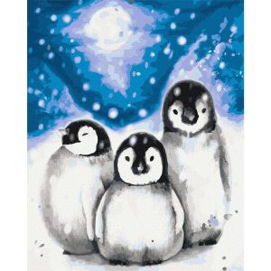 Peinture par numéros - Three Penguins