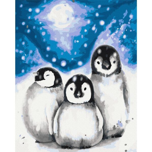 Peinture par numéros - Three Penguins