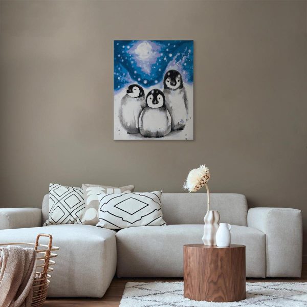 Peinture par numéros - Three Penguins