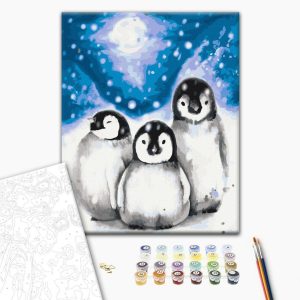 Peinture par numéros - Three Penguins