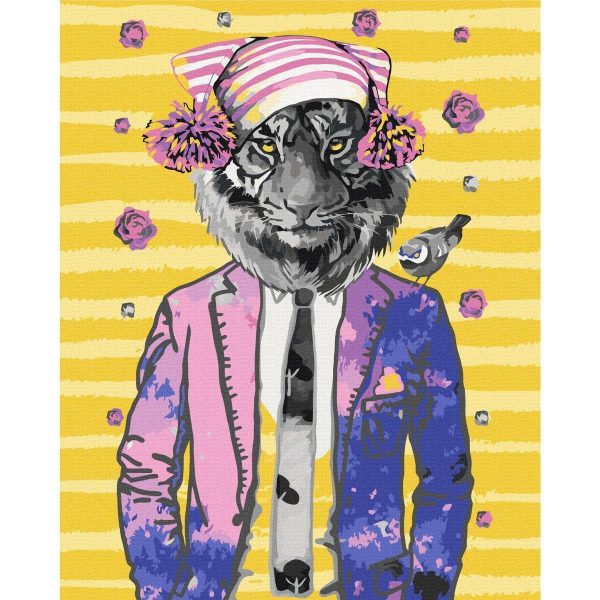 Peinture par numéros - Tiger in Hat