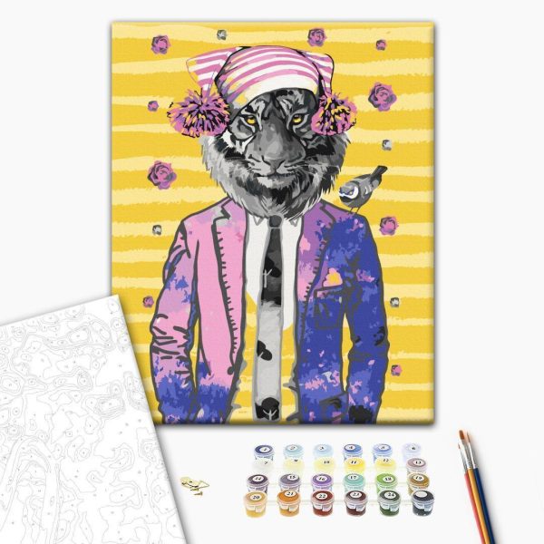 Peinture par numéros - Tiger in Hat