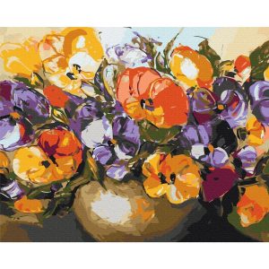 Peinture par numéros - Vase Of Pansies