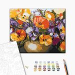 Peinture par numéros - Vase Of Pansies