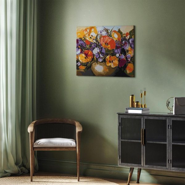 Peinture par numéros - Vase Of Pansies