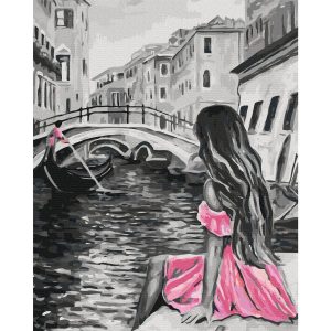 Peinture par numéros - Venice (A Girl In A Pink Dress)