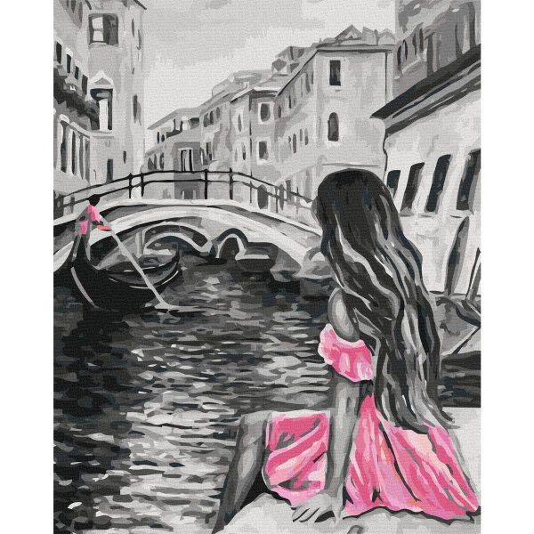 Peinture par numéros - Venice (A Girl In A Pink Dress)