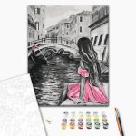 Peinture par numéros - Venice (A Girl In A Pink Dress)