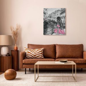 Peinture par numéros - Venice (A Girl In A Pink Dress)