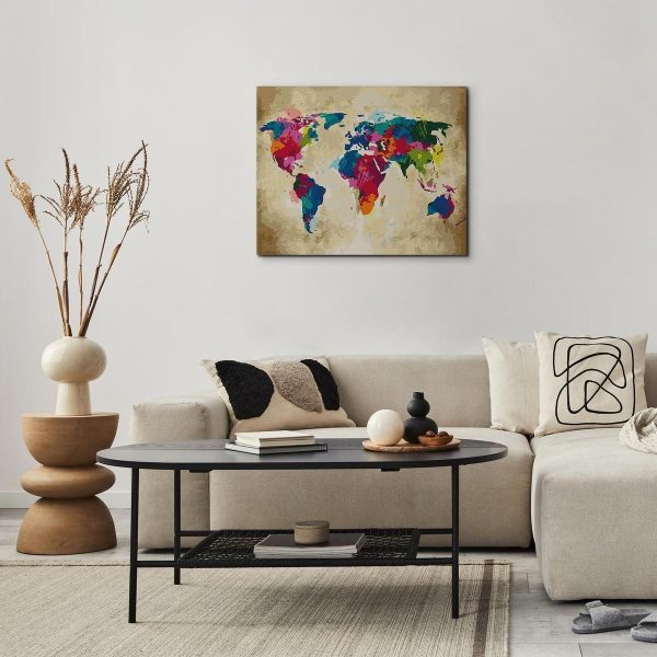Peinture par numéros - World Map (Colourful)