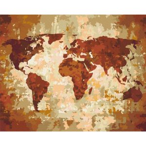 Peinture par numéros - World Map (Earth Colours)