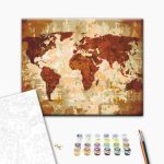 Peinture par numéros - World Map (Earth Colours)