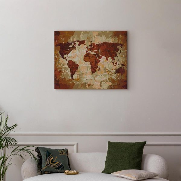 Peinture par numéros - World Map (Earth Colours)