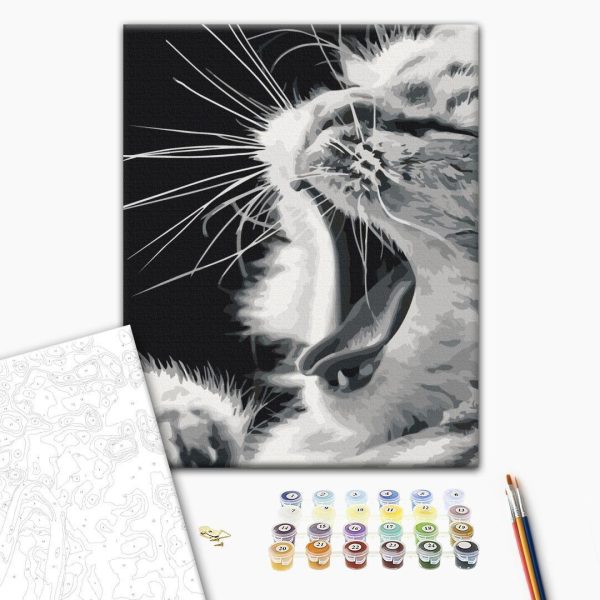 Peinture par numéros - Yawning Kitten